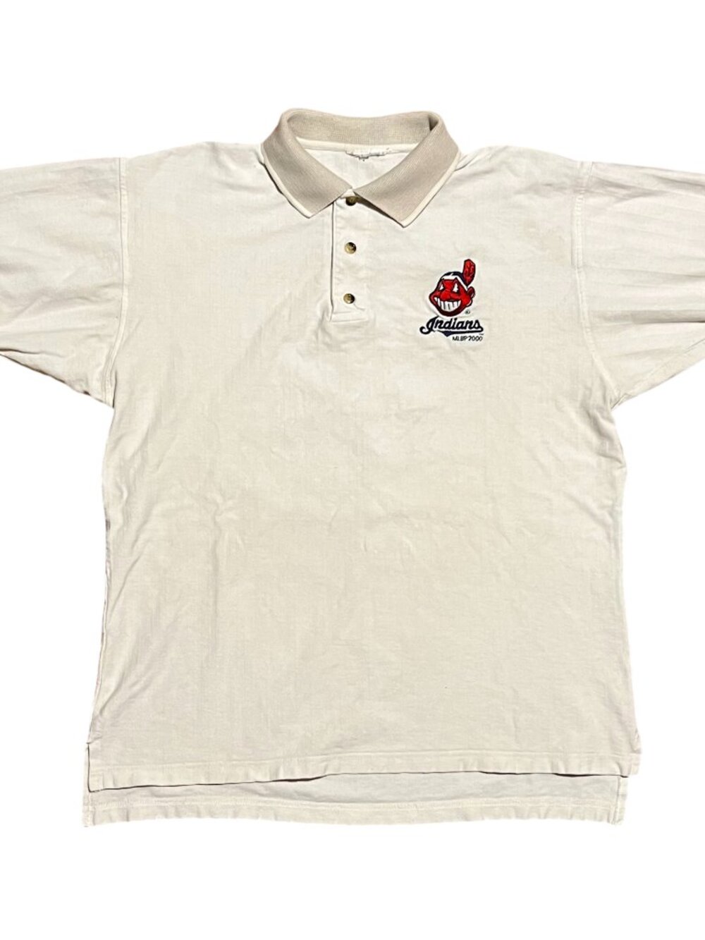 Cleveland Indians Vintage 2000 Chief Wahoo Embroidered Y2K Polo, Men's Large